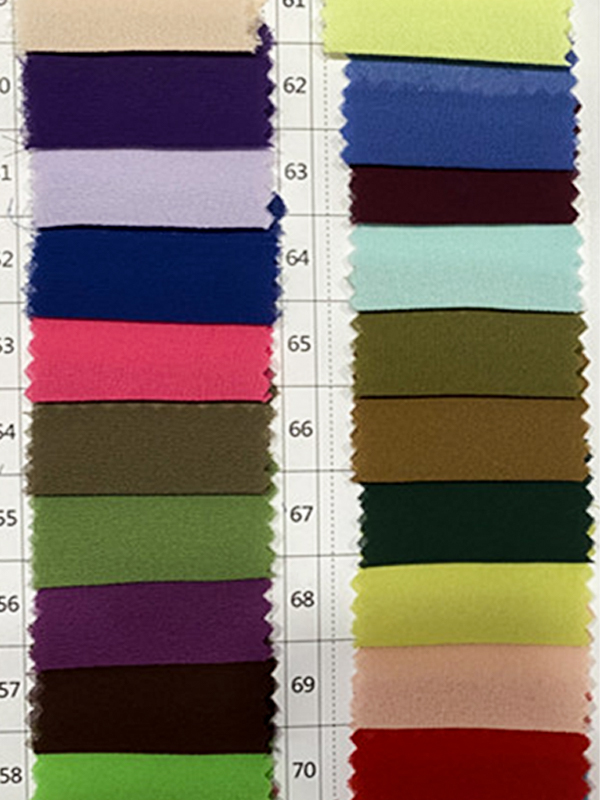 Polyester Europe And America 75d Pure Color Crepe Chiffon Pearl Fabric For Muslim Women Hijab