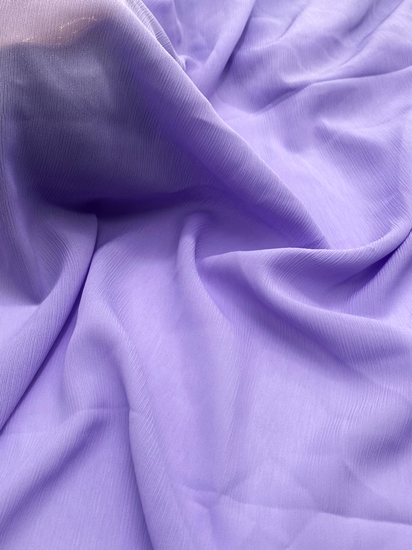 Purple Solid Color 100d 100-105gsm Crinkle Chiffon Fabric For Muslim Hijab 