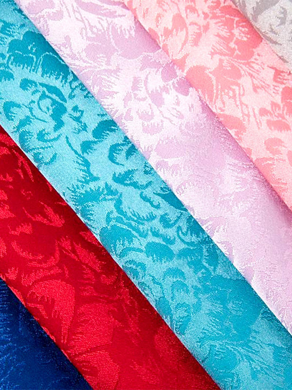 103gsm Polyester Smooth Strech Satin Jacquard Fabric For Women Formal Dress