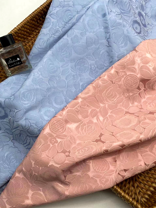 Cationic Double-Sided Color Experience Rose Red、Pink 、Blue And More Colors Satin Jacquard Fabric For Costume Or Women Shirts.