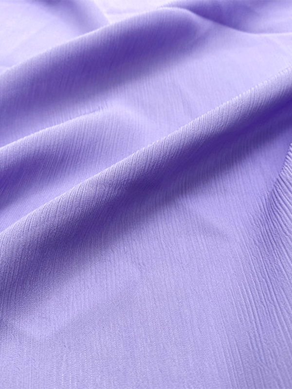 Purple Solid Color 100d 100-105gsm Crinkle Chiffon Fabric For Muslim Hijab 