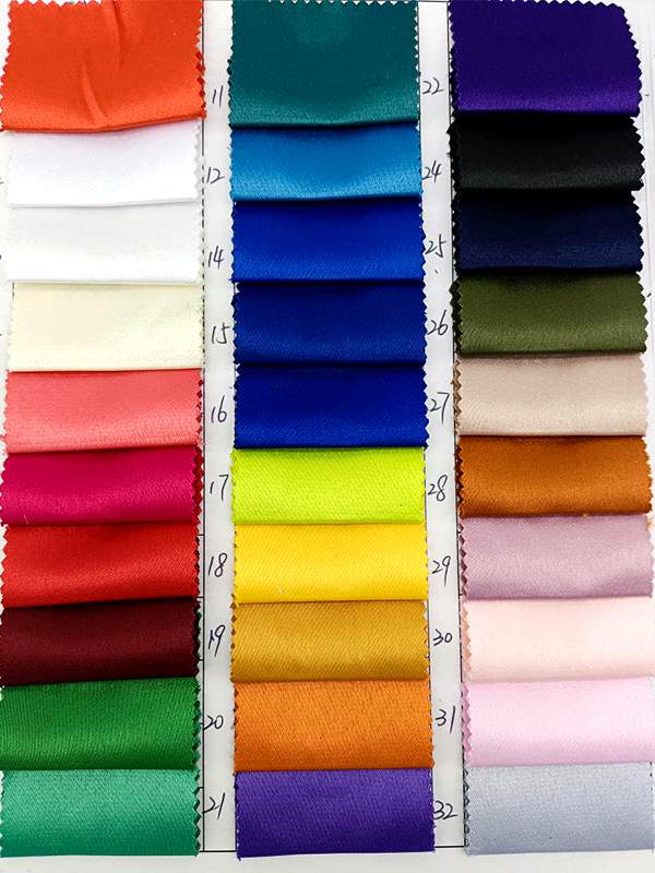 220gsm Heavy Weight Satin Fabric Polyester Spandex Soft Silk Fabric Satin For Wedding Dress