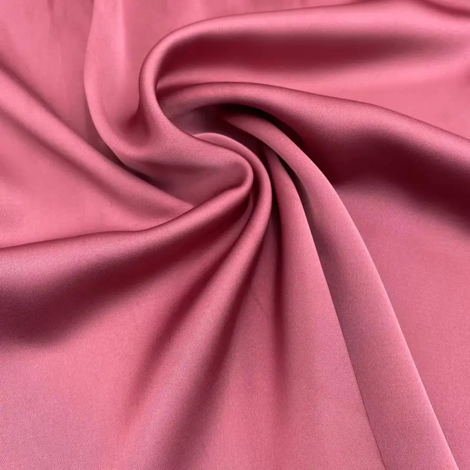 High quality cheap multi colors for choice polyester smooth shimmer solid color plain satin fabric for pajamas