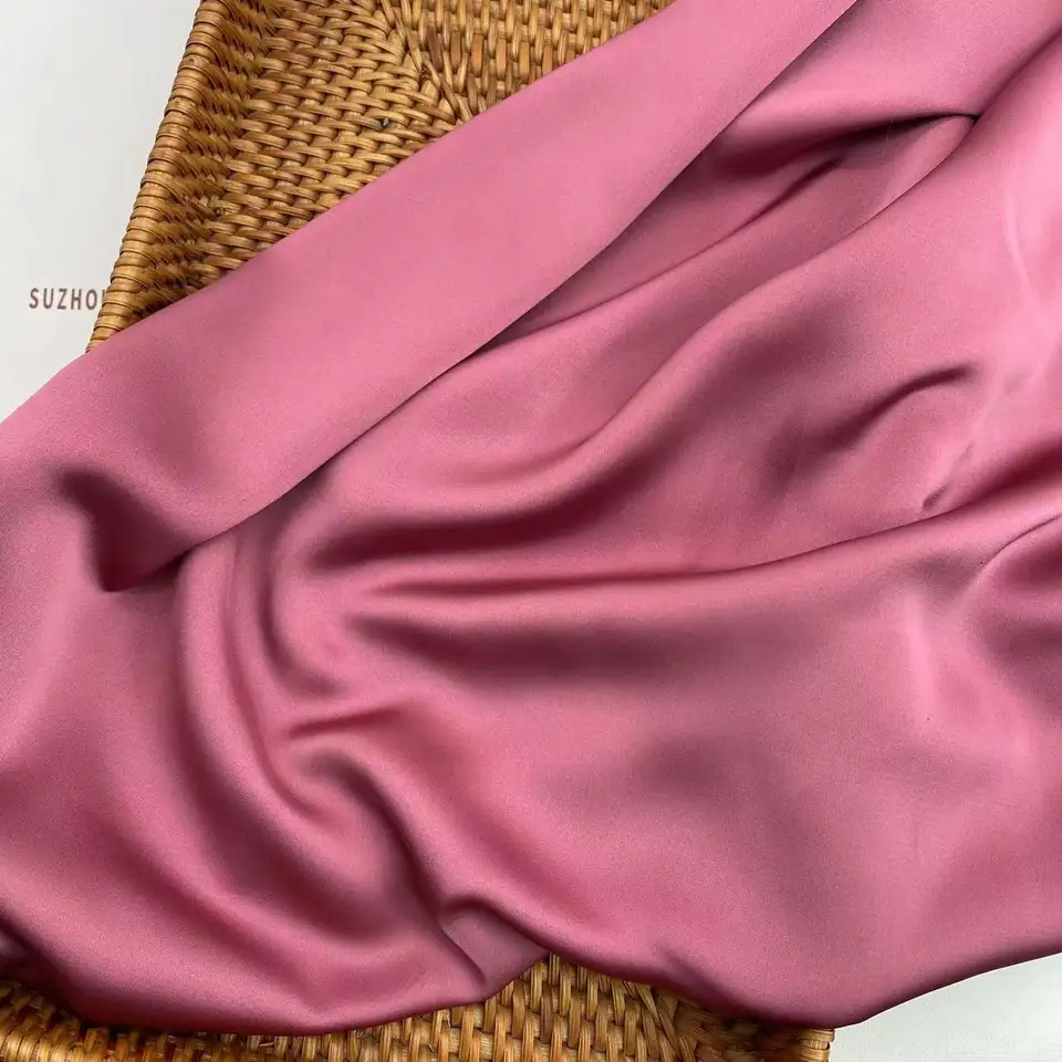 High quality cheap multi colors for choice polyester smooth shimmer solid color plain satin fabric for pajamas