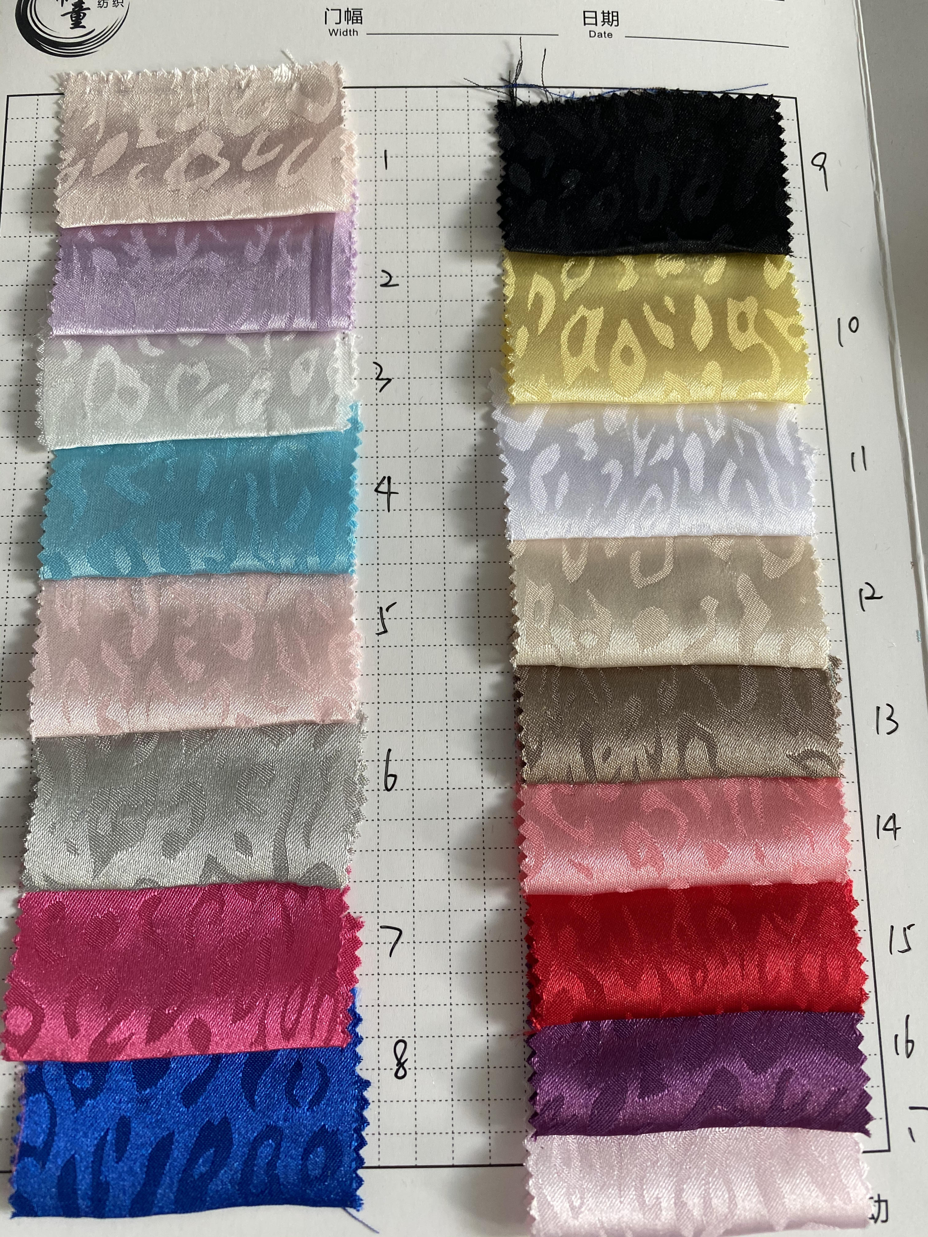 XITONG TEXTILE WHOLESALE SATIN fabric dress making JACQUARD SATIN designer fabric spandex fabric