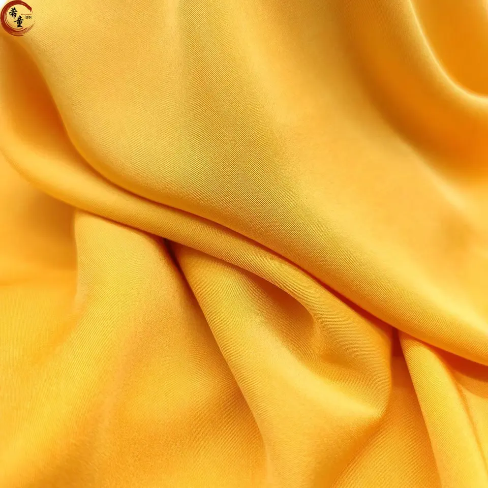 Wholesale Woven Spandex Solid color Super Soft French Indian Korean Vietnam Silk Italian Satin for women dresses fabric