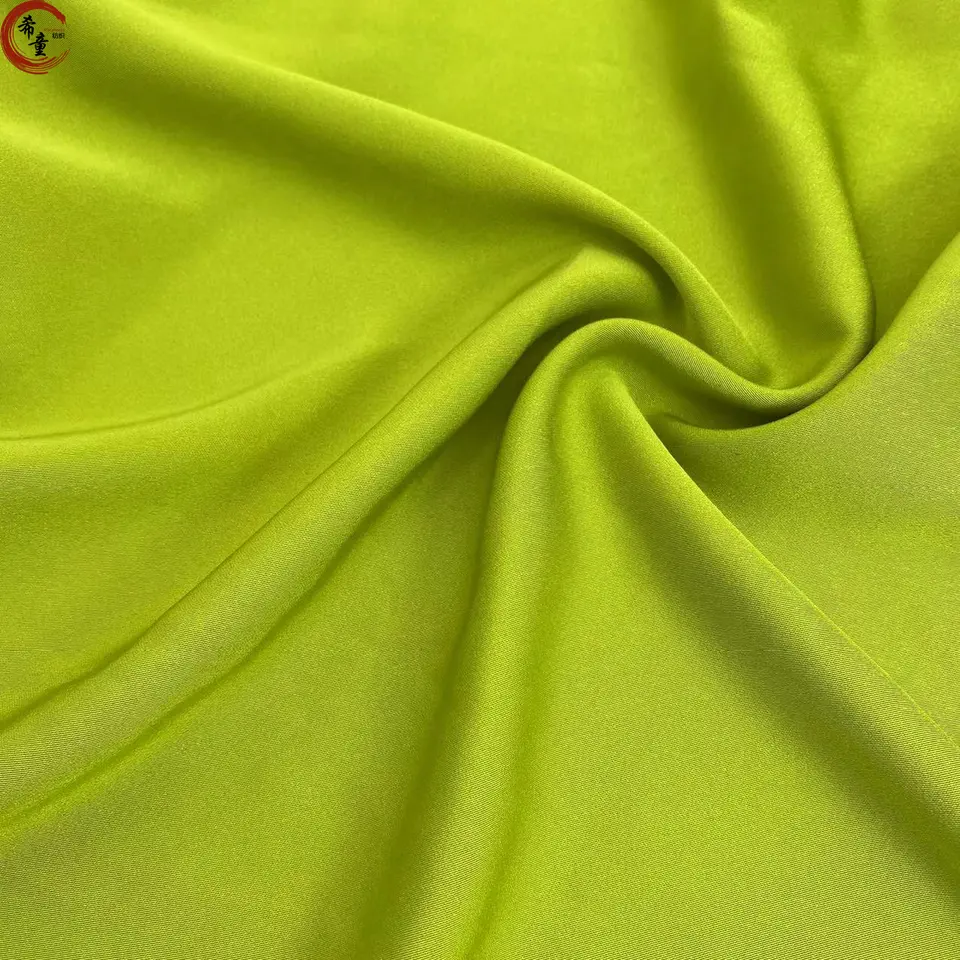 Wholesale Woven Spandex Solid color Super Soft French Indian Korean Vietnam Silk Italian Satin for women dresses fabric