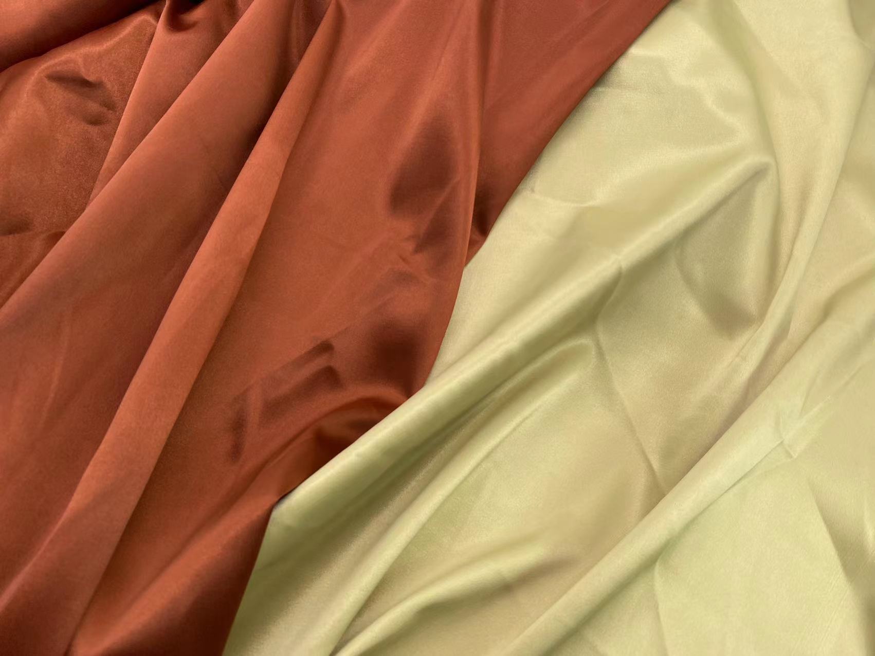 Wholesale polyester woven dyed elastic duchcess stretch matte color satin fabric for clothing