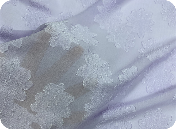 Factory sale tulle fabric wholesale 100% polyester jacquard chiffon pure colour fabric for Women's clothing fabric