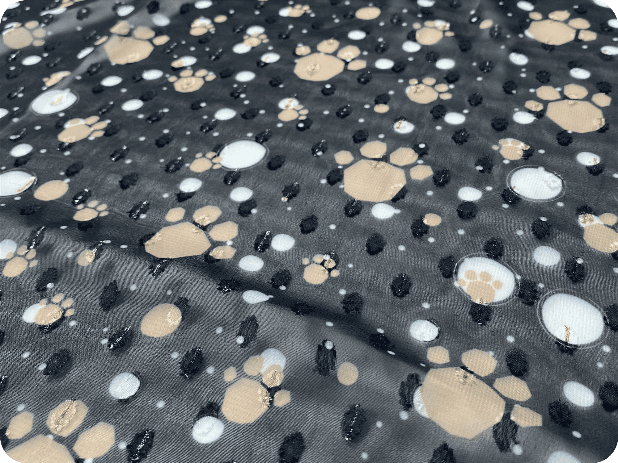 woven 100% polyester fabric metallic dot cat claw digital printed fabric chiffon clip dot jacquard chiffon fabric for skirt