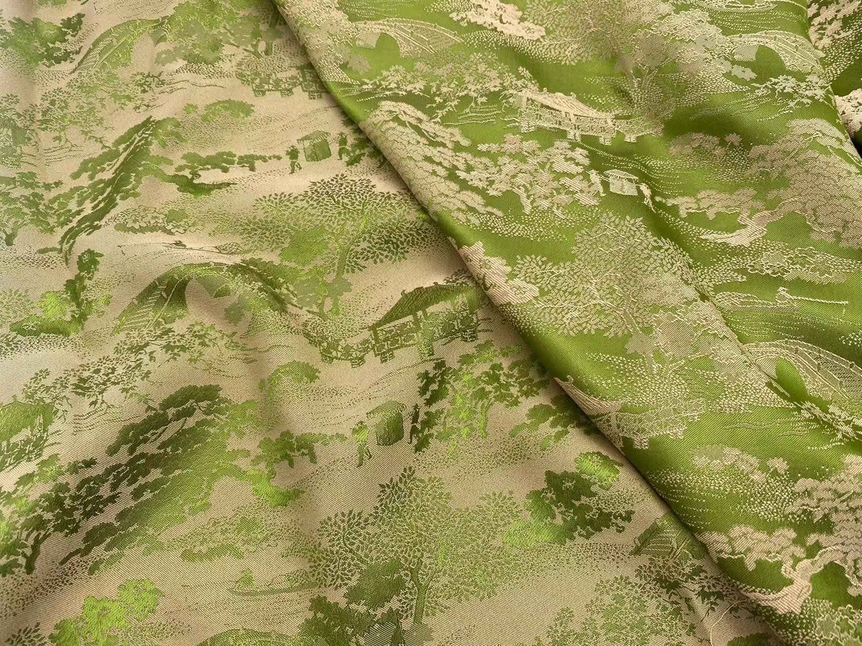 High Quality new arrival polyester Riverside Scene at Qingming Festival satin jacquard fabric for women dress