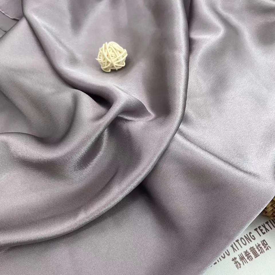 Wholesale Woven Solid color Super Soft Shiny Morocco Satin Fabric for women dresses Pajamas fabric