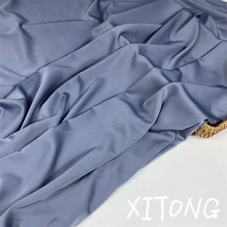 China fabric TEXTILE Woven elastic 100% POLYESTER FABRIC WHOLESALE SOFT bridal SILK SATIN FABRIC FOR SLEEP WEAR CLOTHING