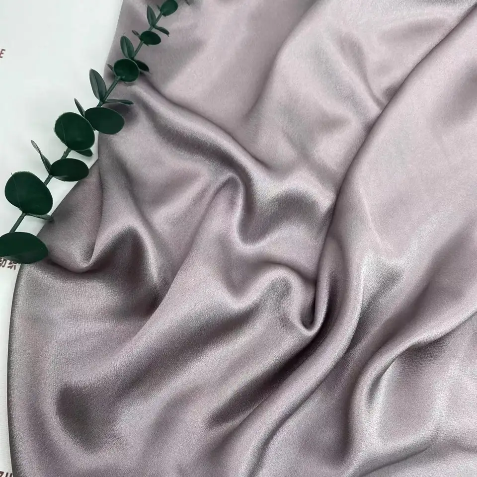 Wholesale Woven Solid color Super Soft Shiny Morocco Satin Fabric for women dresses Pajamas fabric