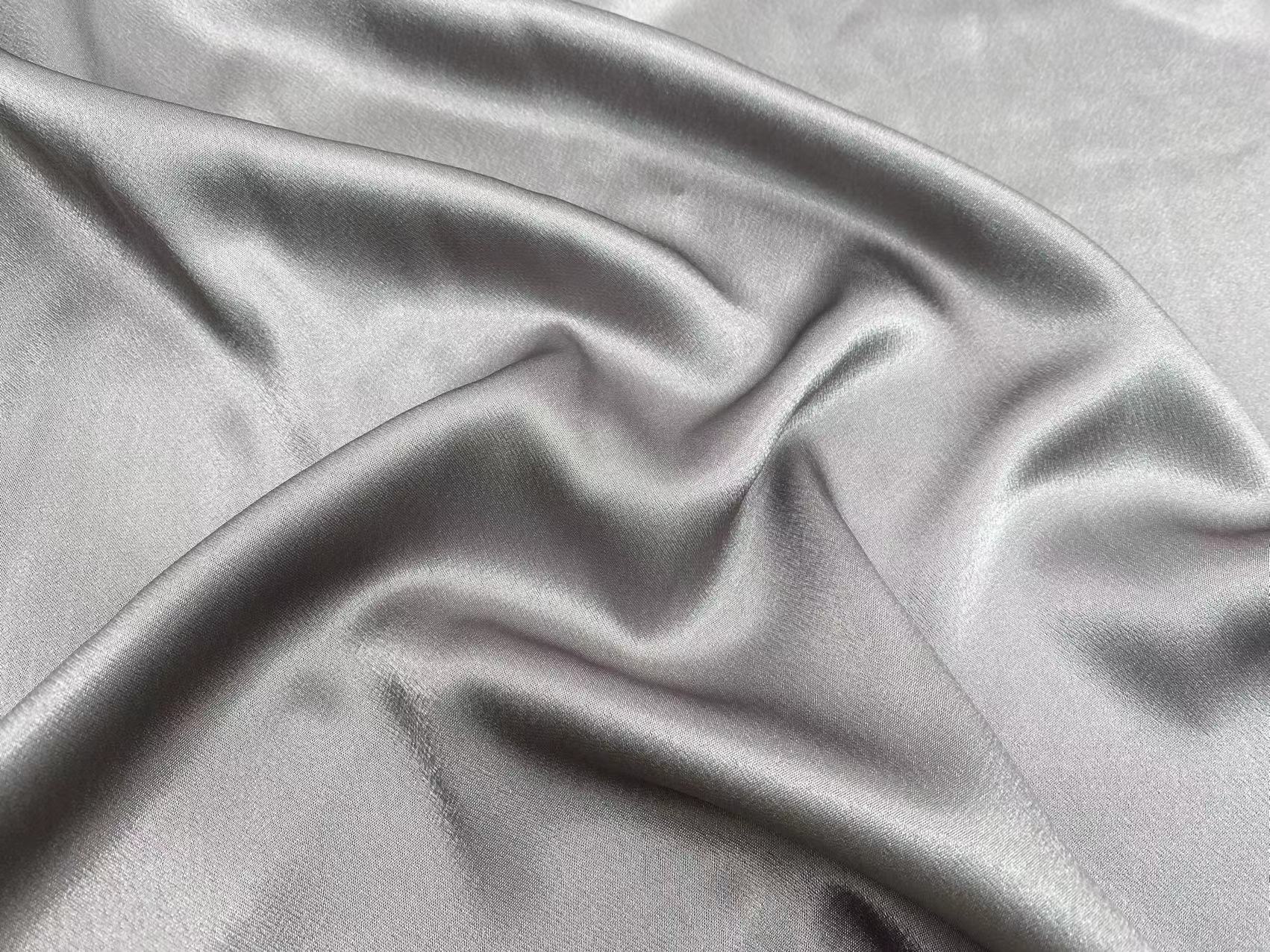 Wholesale Woven Solid color Super Soft Shiny Morocco Satin Fabric for women dresses Pajamas fabric