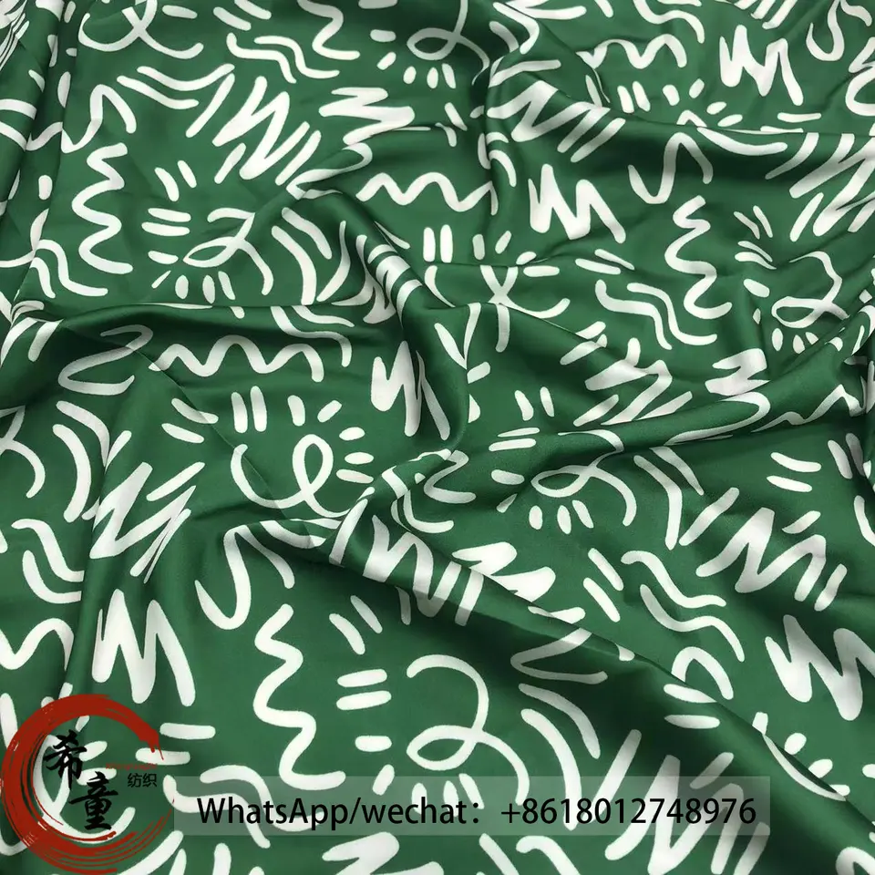 New Arrival soft and cool hand feeling custom floral stretch digital printed satin fabric for shirts or dress fabric