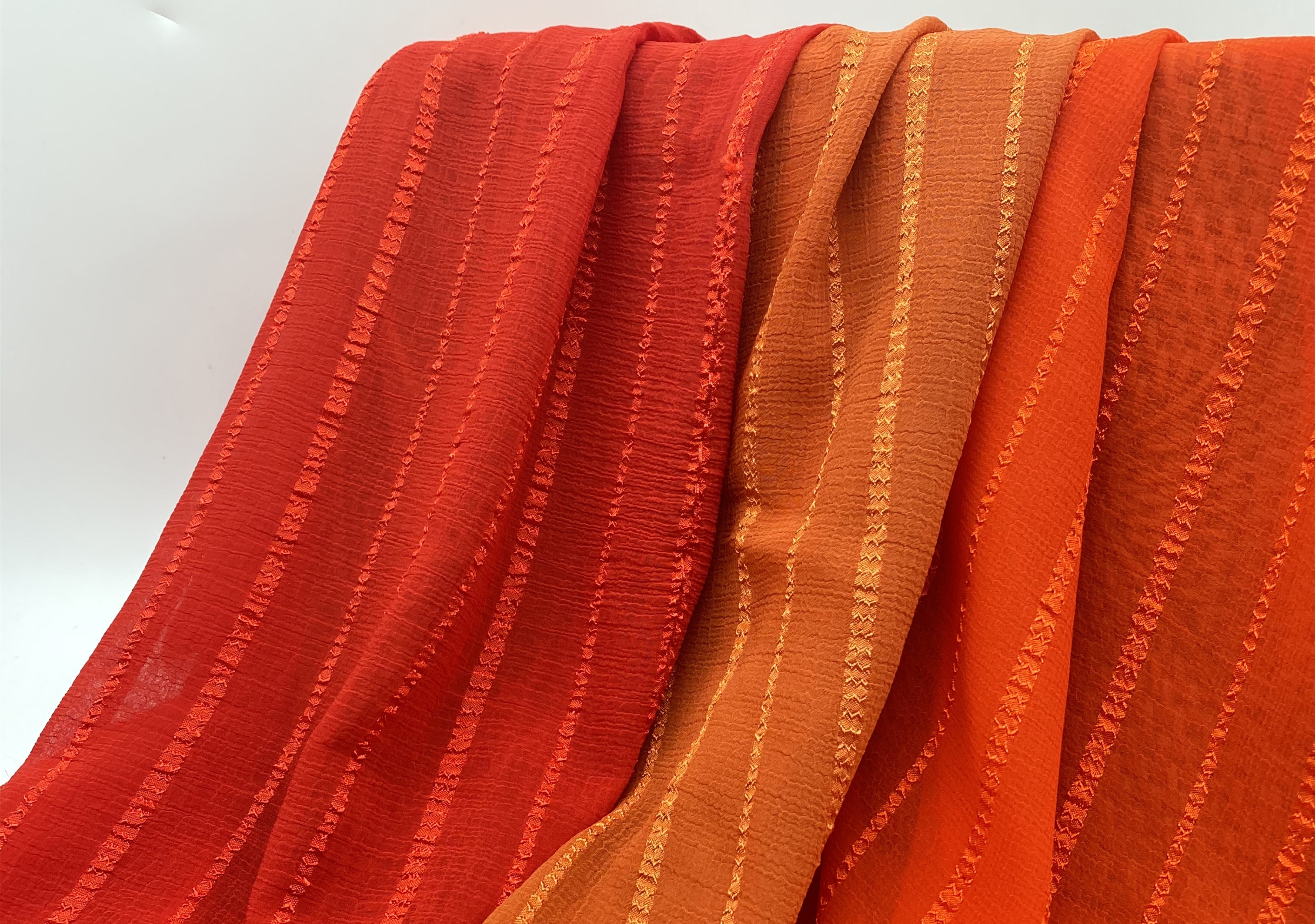 100 POLYESTER SUMMER FABRIC wholesale stripe chiffon jacquard fabrics Crepe chiffon fabric WITH STRIPE TEXTURE