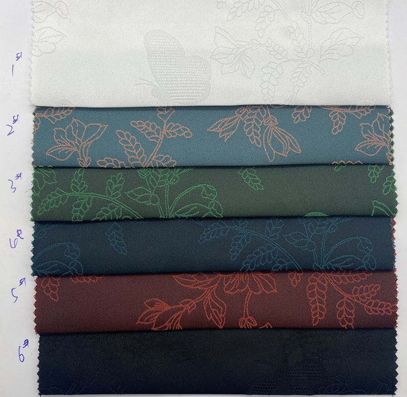 wholesale clothing high quality spandex fabric Cationic two color effect satin fabric jacquard satin for fashion lady's garments