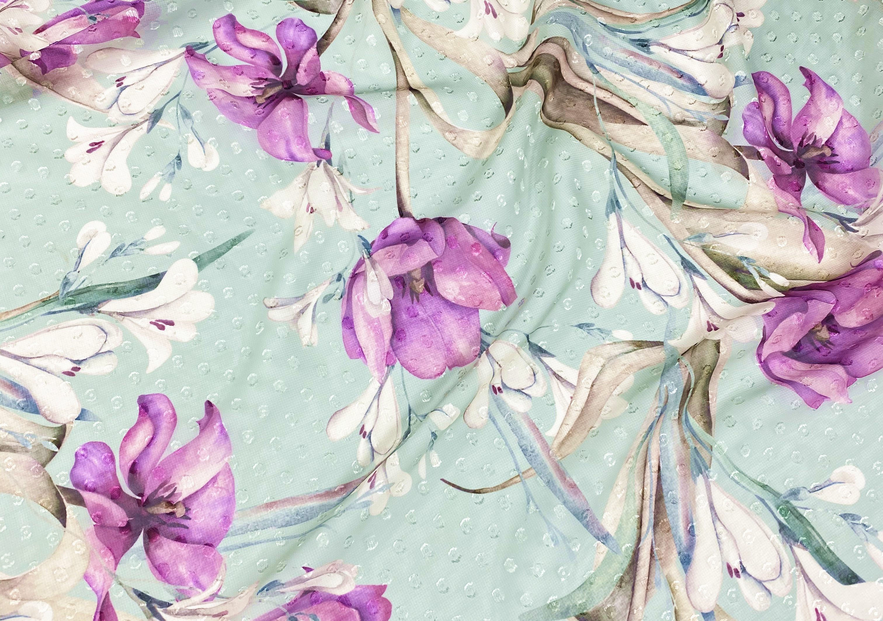 printed polyester textile fabric WHOLESALE CUSTOM PRINTING NEW DESIGN 2021 FLORAL PRINTING CHIFFON FABRIC FOR CLOTHING