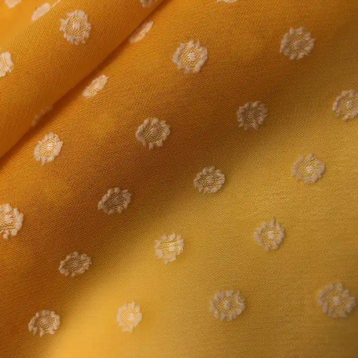 NEW DESIGN available CATION POLAKA DOT CHIFFON JACQUARD FABRIC FOR DRESS