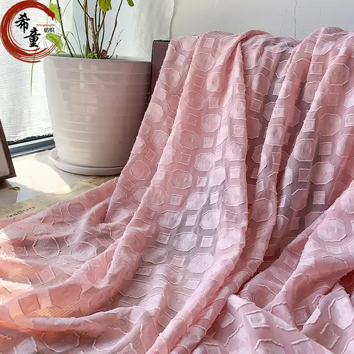 xitong textile suppliers 100% polyester fabric clipped chiffon wholesale jacquard chiffon for dress