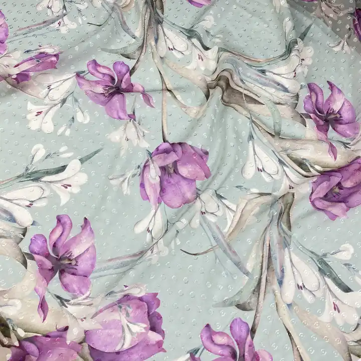 woven textile fabric wholesale supplier 100%T chiffon custom printed fabric 100 paper print POLYESTER FABRIC for women clothing