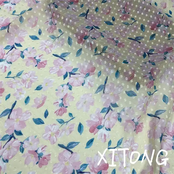 floral print FABRIC SUPPLIERS 100% POLYESTER PAPER PRINT FABRIC DIGITAL PRINTING CHIFFON FABRIC FOR dress SCARF