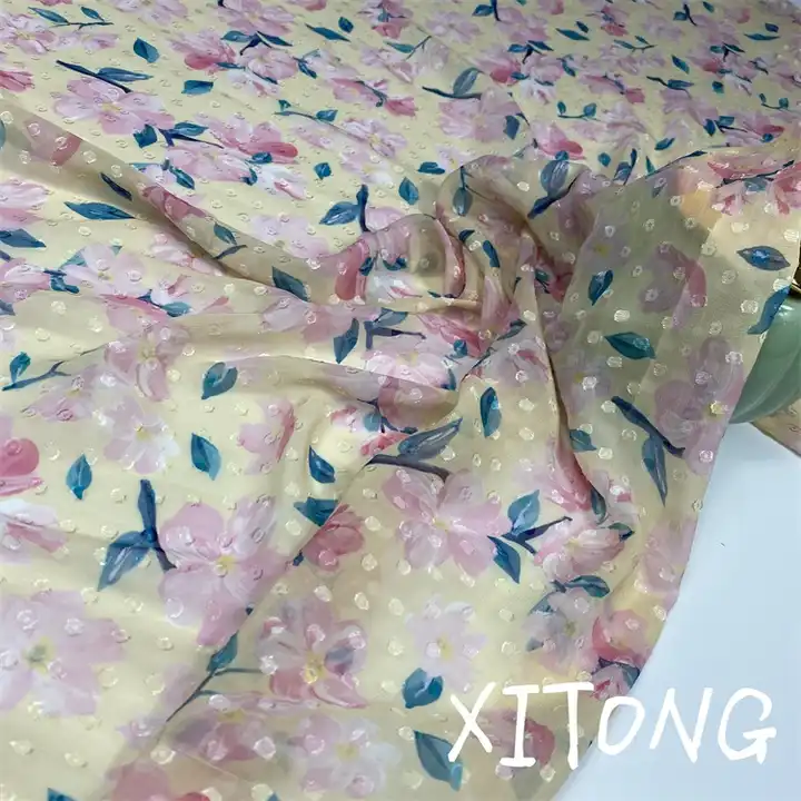 floral print FABRIC SUPPLIERS 100% POLYESTER PAPER PRINT FABRIC DIGITAL PRINTING CHIFFON FABRIC FOR dress SCARF