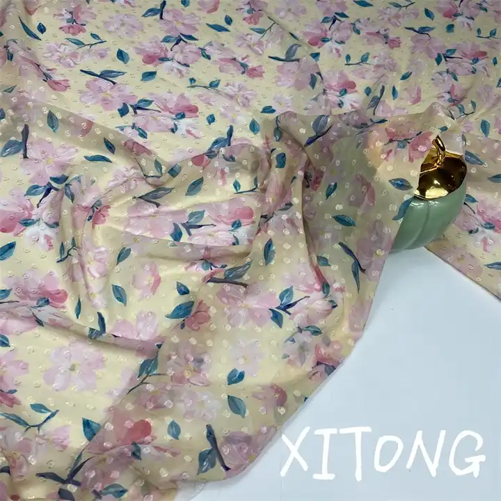 floral print FABRIC SUPPLIERS 100% POLYESTER PAPER PRINT FABRIC DIGITAL PRINTING CHIFFON FABRIC FOR dress SCARF