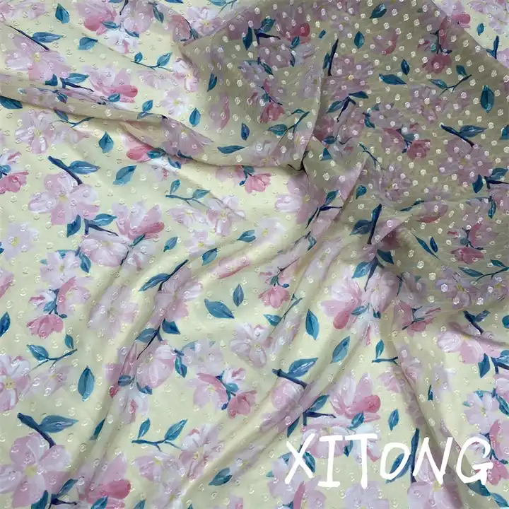 floral print FABRIC SUPPLIERS 100% POLYESTER PAPER PRINT FABRIC DIGITAL PRINTING CHIFFON FABRIC FOR dress SCARF