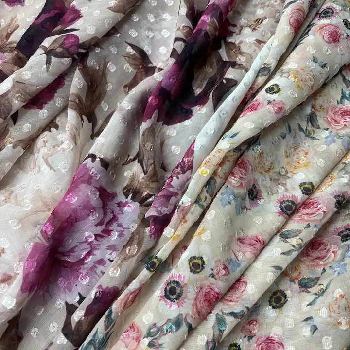 floral print FABRIC SUPPLIERS 100% POLYESTER PAPER PRINT FABRIC DIGITAL PRINTING CHIFFON FABRIC FOR dress SCARF