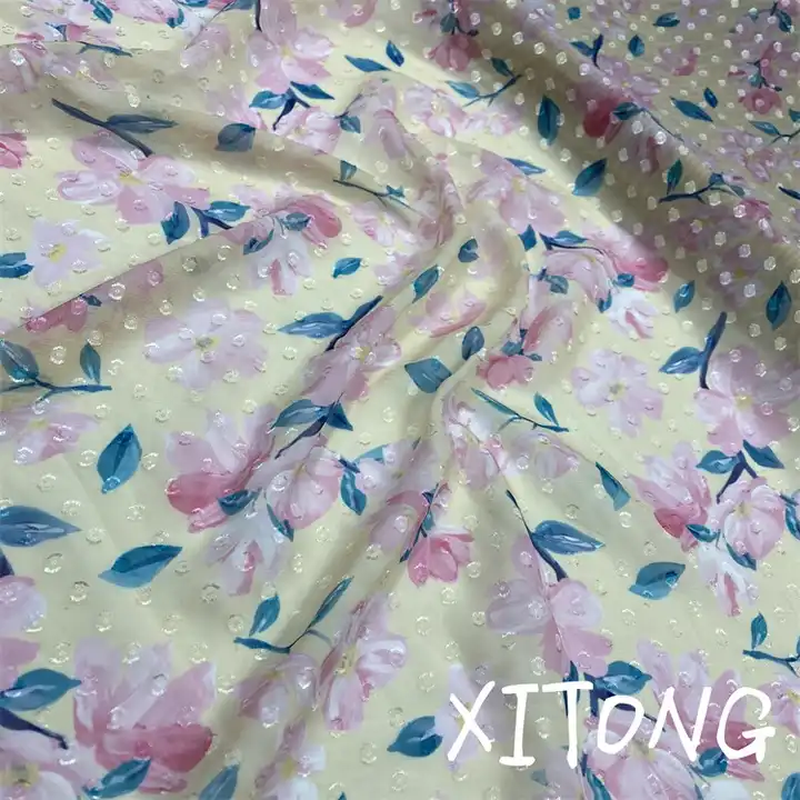 floral print FABRIC SUPPLIERS 100% POLYESTER PAPER PRINT FABRIC DIGITAL PRINTING CHIFFON FABRIC FOR dress SCARF