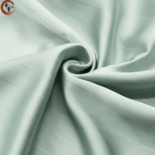 High-end Bright Silk Stripe Imitation Acetate Fabric Satin Bright Silky Drape Suit Dress Pants Fabric and pajamas