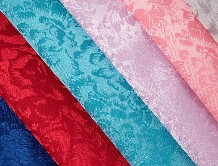 100%POLYESTER apparel fabric jacquard polyester WHOLESALE SATIN FABRIC JACQUARD SATIN FABRIC FOR DRESS CLOTHING