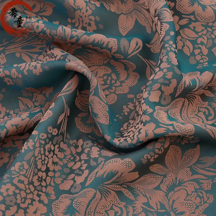 wholesale clothing high quality spandex fabric Cationic two color effect satin fabric jacquard satin for fashion lady's garments