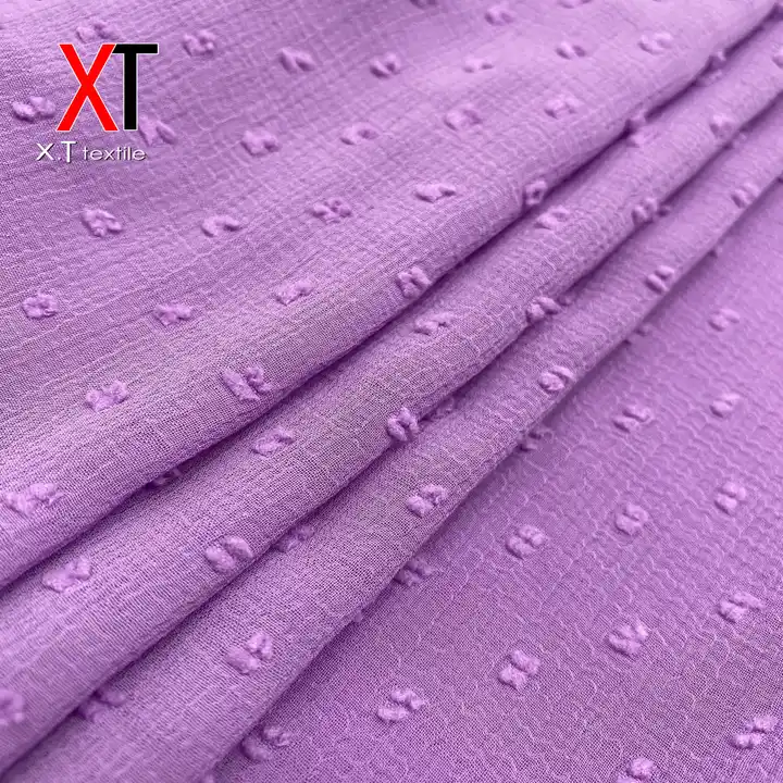 wholesale stocklot plumeti chiffon jacquard fabrics for muslin scarf