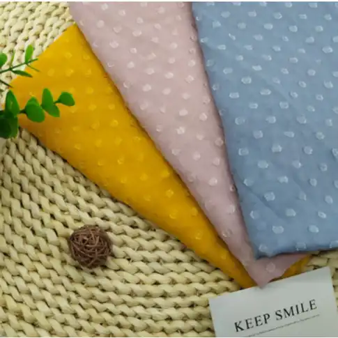 Cheap hot selling pure colour Dot cut flowers jacquard chiffon 100 percent polyester fabric