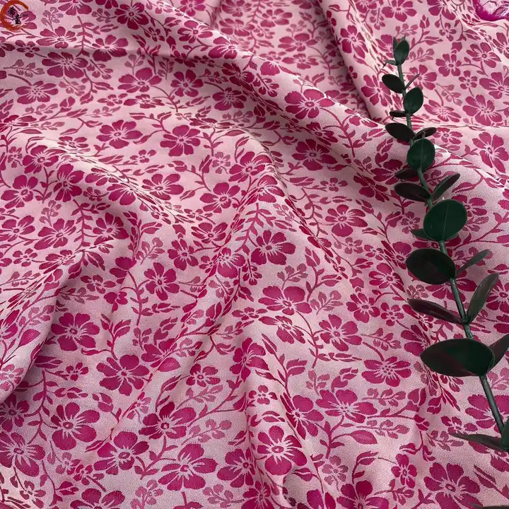 New arrival high quality polyester satin jacquard fabric for spring and summer dress