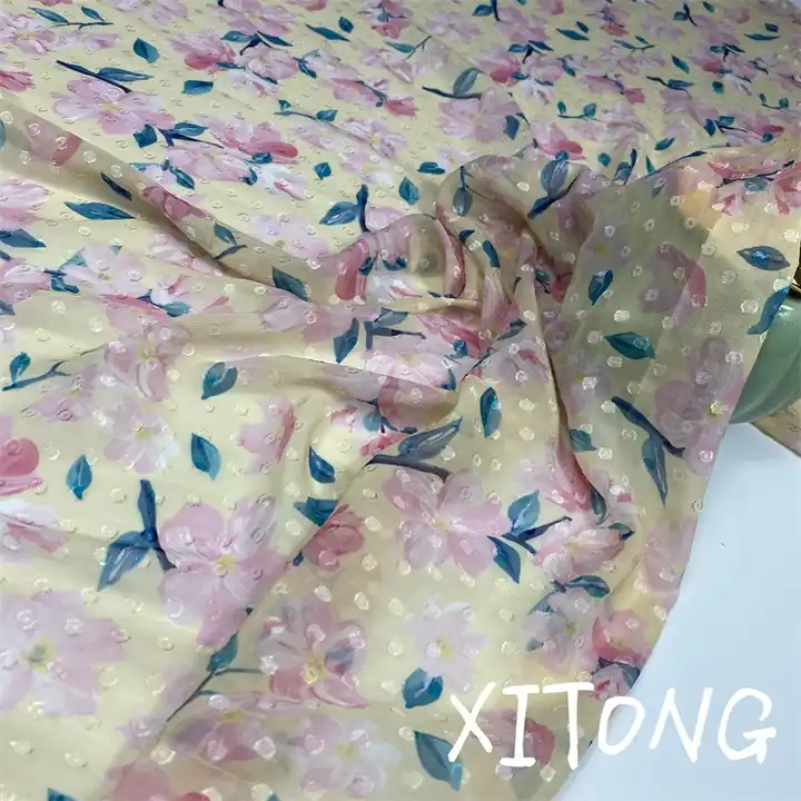 digital floral print FABRIC SUPPLIERS 100% POLYESTER PAPER PRINT FABRIC DIGITAL PRINTING CHIFFON FABRIC FOR dress SCARF