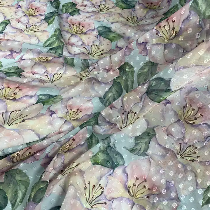  textile fabric wholesale supplier 100%T chiffon custom printed fabric 100 paper print POLYESTER FABRIC for women clothing