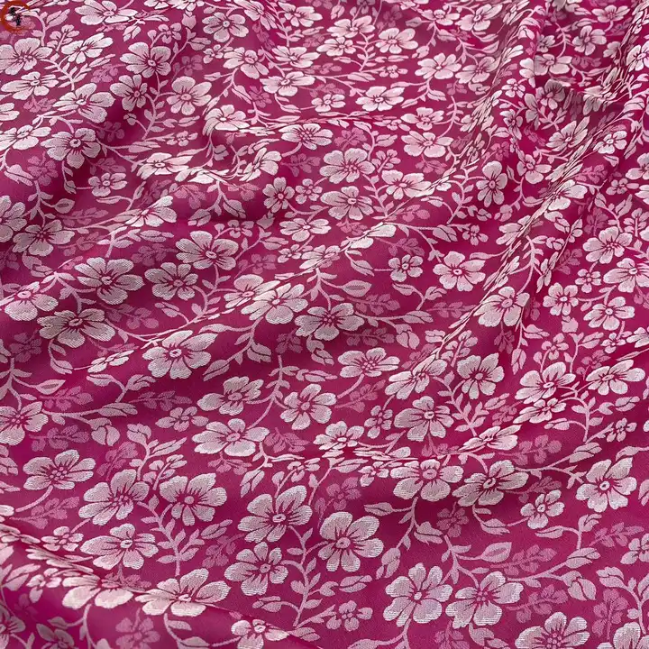 New arrival high quality polyester satin jacquard fabric for spring and summer dress