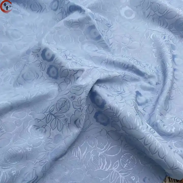 High quality polyester elegant cationic multi colors satin jacquard fabric for spring and summer pajamas or dress fabric