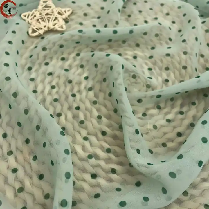 DIY Sewing Small Dot Fabric Tissue Chiffon Dropping Breathable Skirt Shirt Scarf Ribbon Material