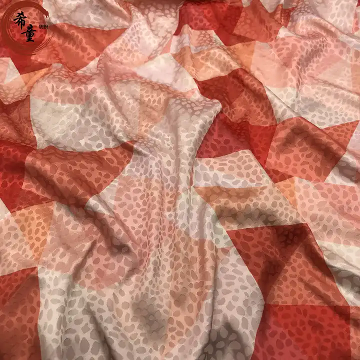 Italian brocade digital printed floral 100% silk satin fabrics polyester tela tissu jacquard elastic fabric chiffon for dress