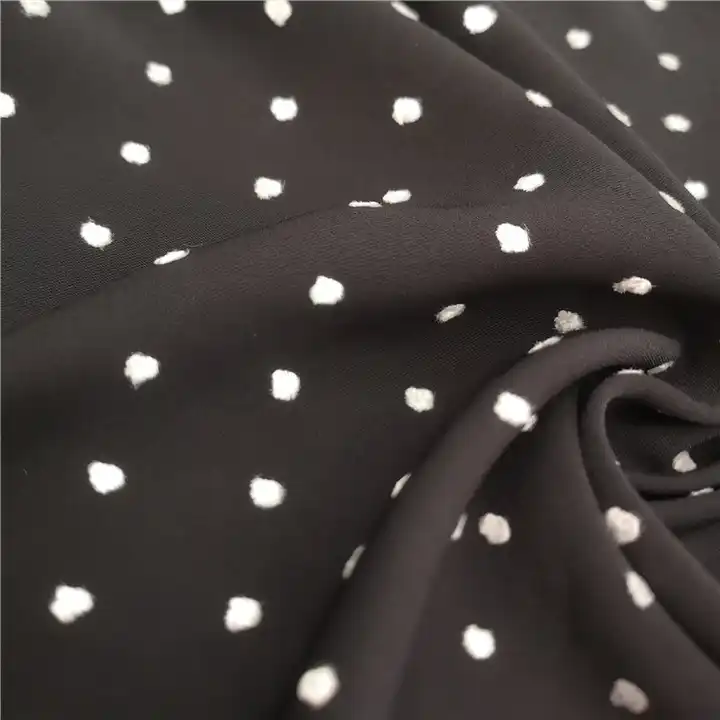 HIGH WEIGHT NEW FASHION CUSTOMER BALL FABRIC VISCOSE JACQUARD POLYESTER CHIFFON FABRIC