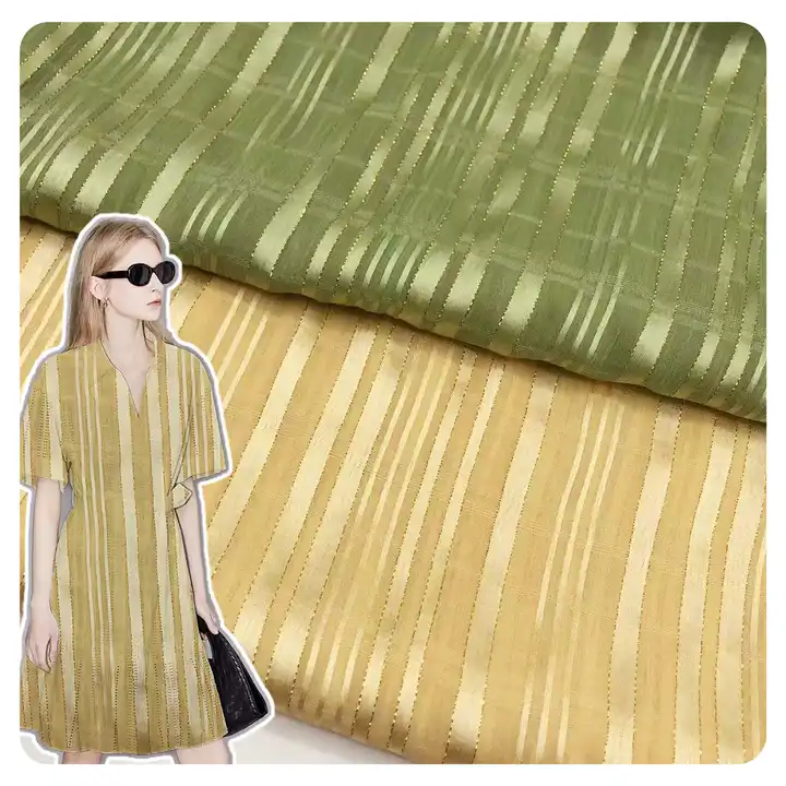 Glittering Stripes Chiffon Fabric Soft And Good Sag For Silk Scarves Women Summer Sheer Dress Skirt Mesh Veil