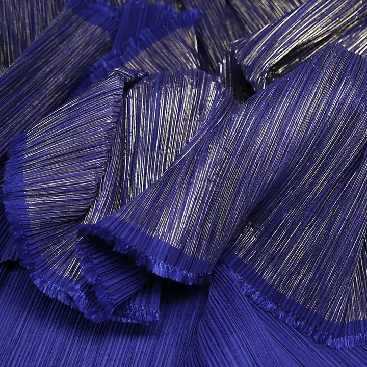  Pleated Chiffon Fabric Dress Stage for Dress Fabric Wholesale Cloth Per Meter Apparel Sewing Diy Pure Polyester Material