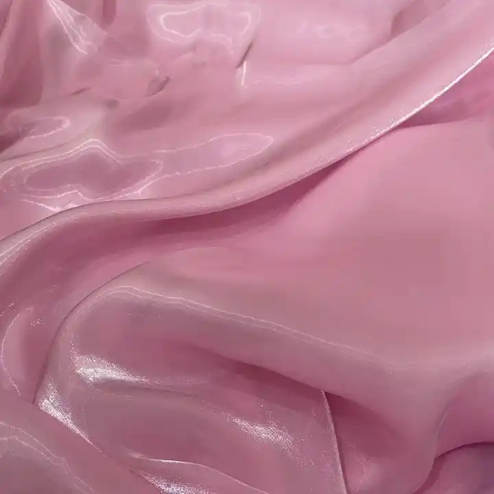 64gsm Wholesale Satin Shinny Liquid Soft Silky polyester crystal silk Organza shimmer Fabric for blouses/dress or printed