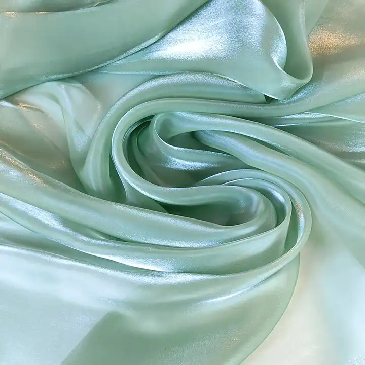 52gsm Wholesale Shinny Liquid Soft Silky polyester Organza Fabric for summer women blouses/dress Hot sale products