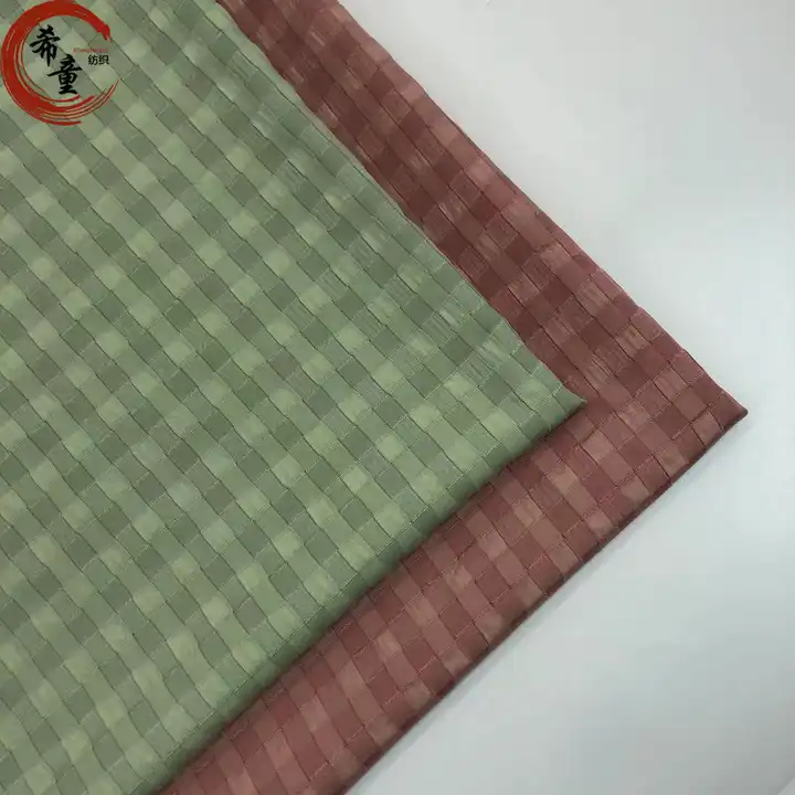 Polyester Crepe Plaid Check Sublimation Breathable Chiffon Fabric for Shirt